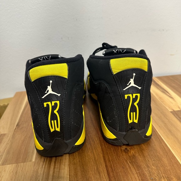 Black and Yellow Retro Jordan 14 - Picture 3 of 4